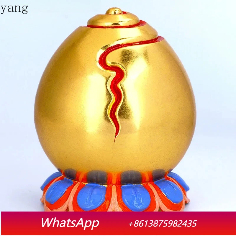 CX Copper Brass Gilt Manibao Cintamani Statue Worship Buddha Front  Good wishes beads-Mani beads