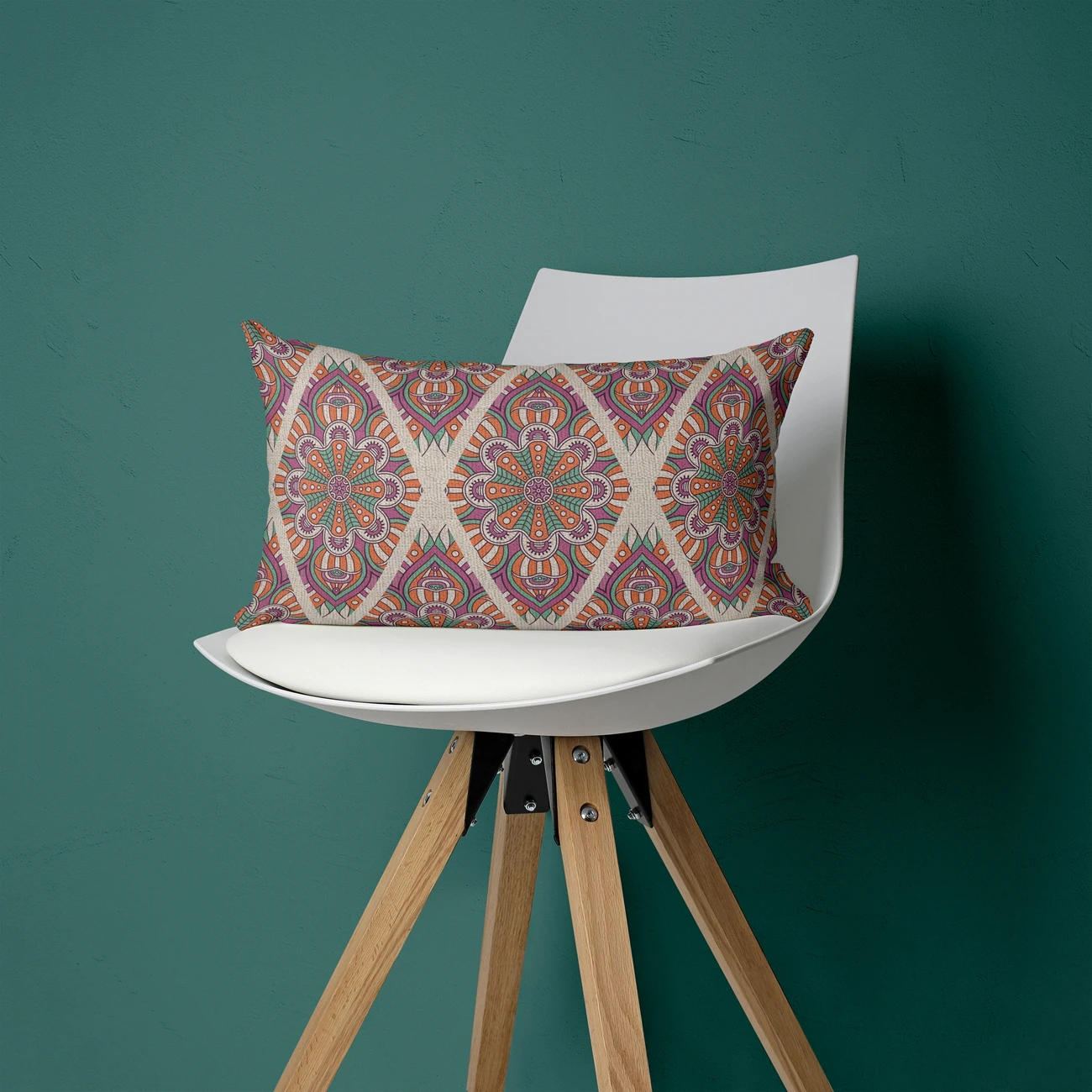 Ornament Beautiful  Indian Throw Pillow Boho Bohemia Cushion Cover Home Sofa Chair Decorative Living Room Decor rectangle 30*50