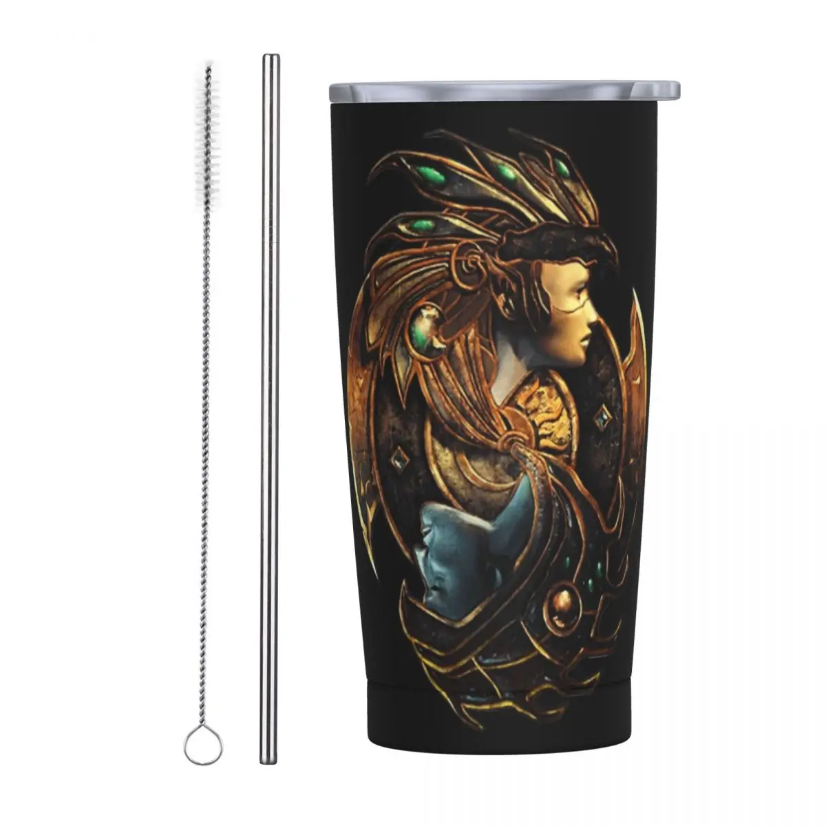 Baldur's Gate Throne Of Bhaal Mythology Insulated Tumbler Game Stainless Steel Travel Thermal Cup 20 Oz Double Wall Mugs