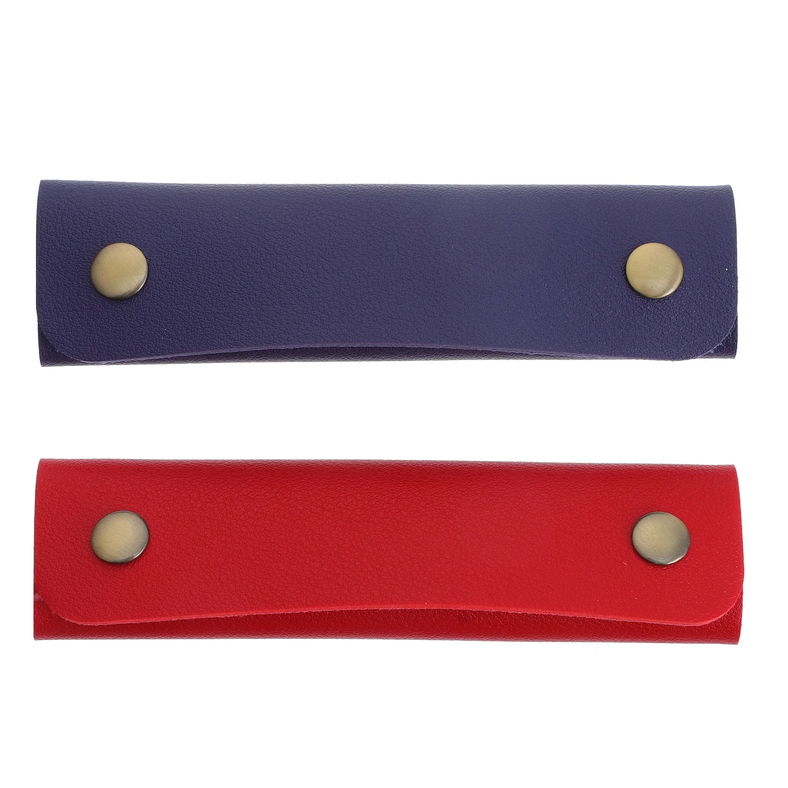 

2 Pcs Protector Luggage Hand Strap Tote Bag Suitcase Handle Cover Pu Wrap