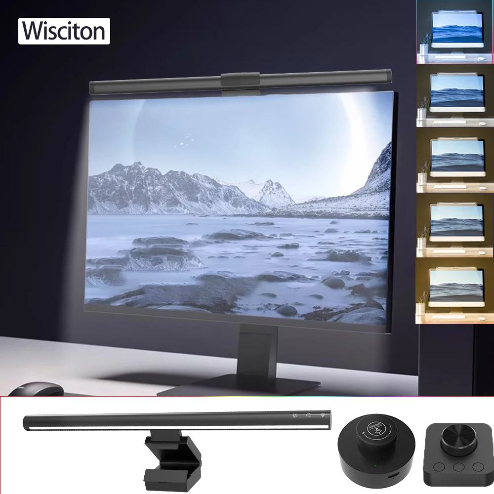 

LED Displays Monitor Lights Bar Strip Eye Care Lighting Work Game Learning Reading Dimming Table Light Strip RGB Atmosphere Lamp
