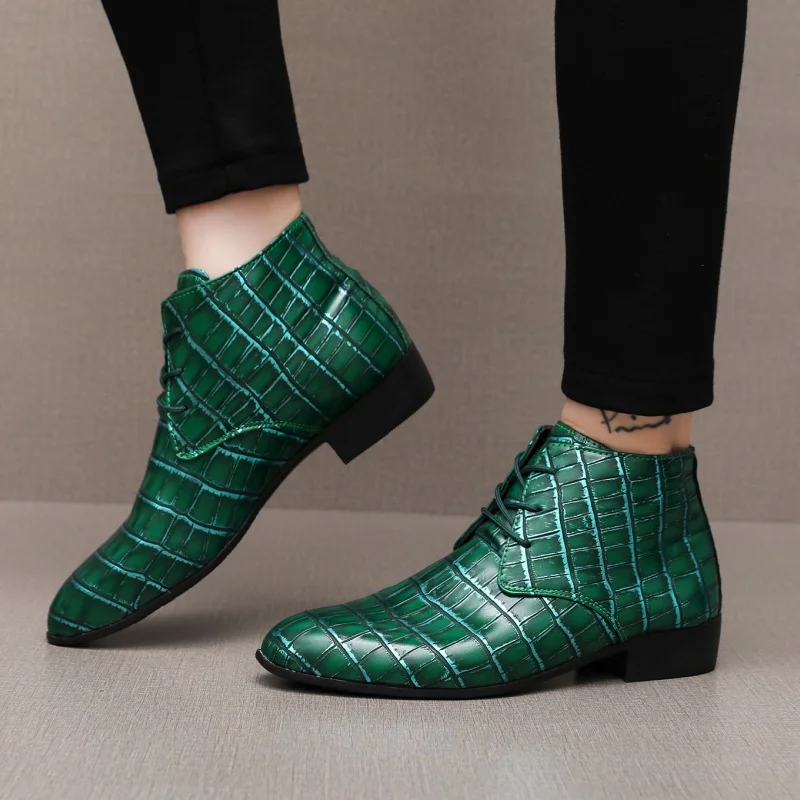 Large Size 40-50 Men Casual Formal Boots Multi Colored Men Lace Up Comfortable Business Fashion Chelsea Boots Banquet Boots Men