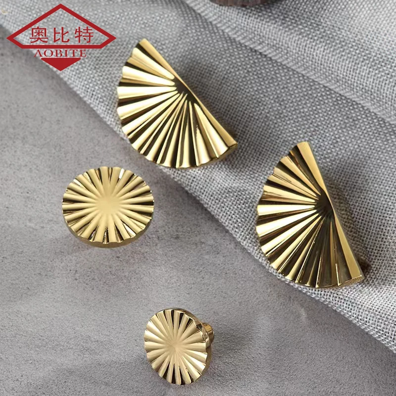 AOBT Flower Dressers Cabinet Handles Gold Wardrobe Door Knobs Pulls for Furniture Kitchen Storage Cupboard Closet Drawer Home 64