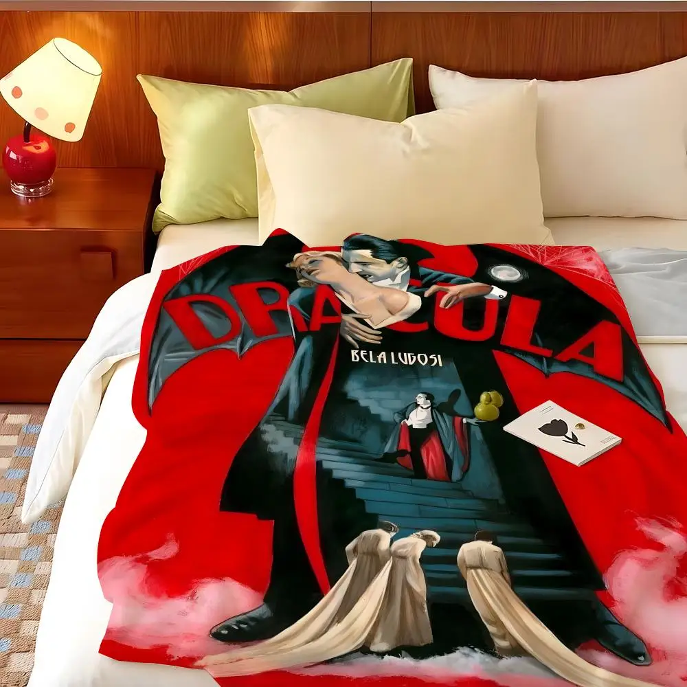 Movie D-Dracula Throw Flannel Throw Blanket, Lightweight Cozy, Durable Washable cute Cool