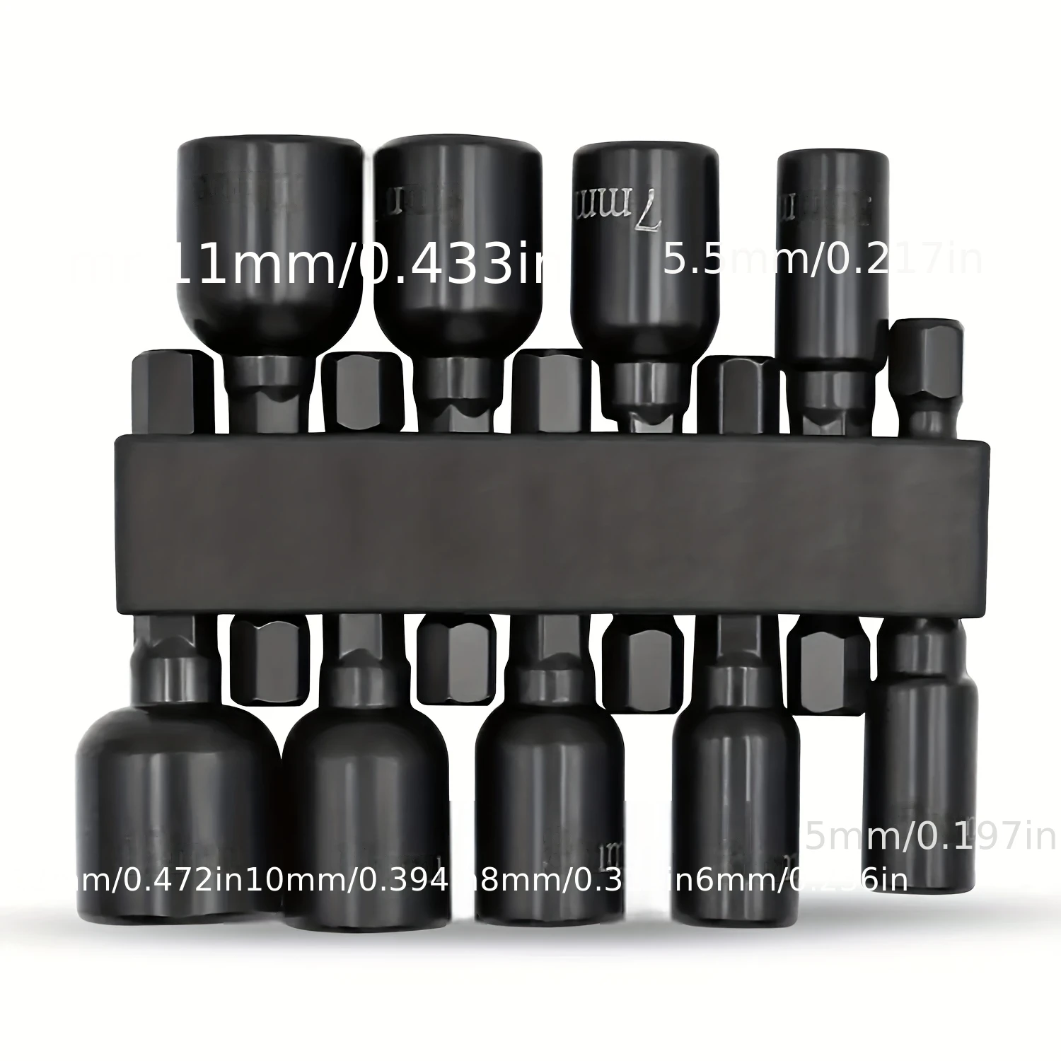 

9pcs Screwdriver Socket Drill Bit Adapter Set 1/4inch Hex Shank Screwdriver Socket Adapter Magnetic Nut Driver Hand Tools