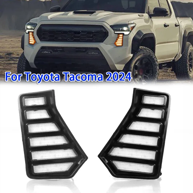 

2pcs Car Front Bumper LED Daytime Running Lights for Toyota Tacoma 2024