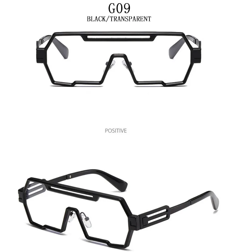 Heavy Metal Steampunk Sonnenbrille Für Männer Platz Vintage Punk Mode Gläser Retro Gafas De Sol Hombre Lunette De Soleil Homme – Detail 25