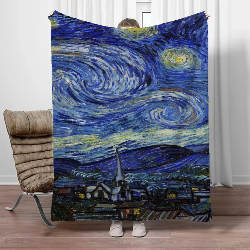 

Плед Van Gogh Boho для дивана, роскошный, из микрофибры, размер King Size, домашний текстиль, идеально подходит для кровати и кушетки