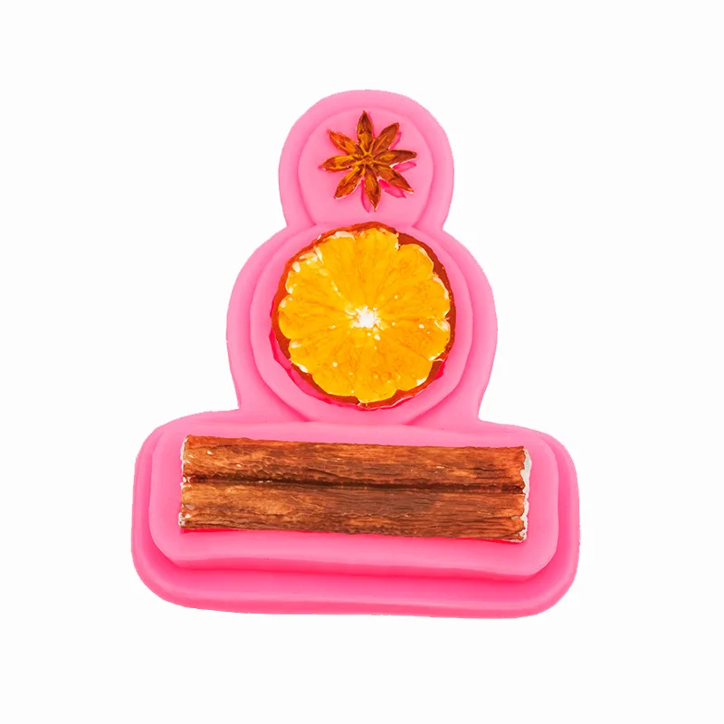 Spice Chinese Cinnamon Octagonal Lemon Slice Silicone Cake Fondant Diy Mold Chocolate Baking Decoration Accessories Resin Mould