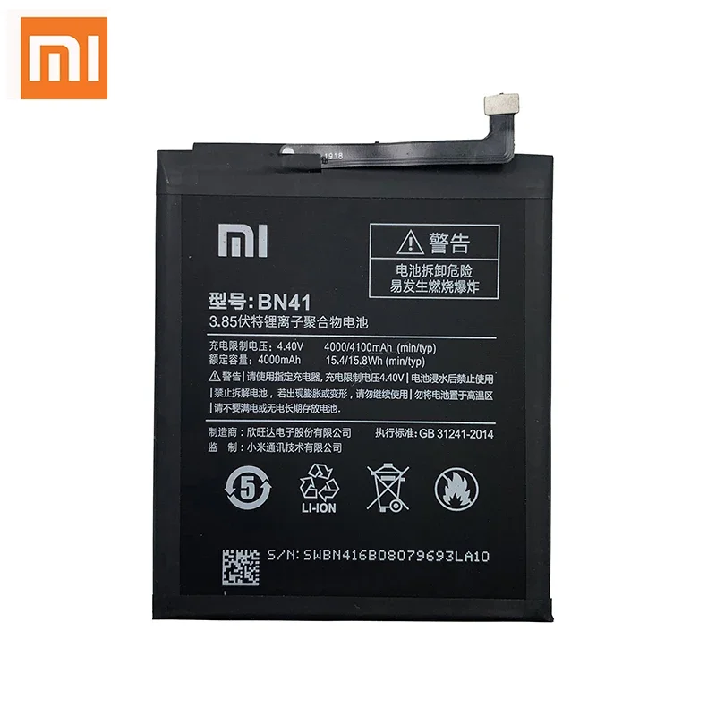 XiaoMi Phone Battery Redmi Hongmi Note 3 3S 4 4A 4X 5 5A 5X 6 6 7 7A Go Pro Plus A2 Lite BN41 BN31 BM47 Replacement Batteries image 3