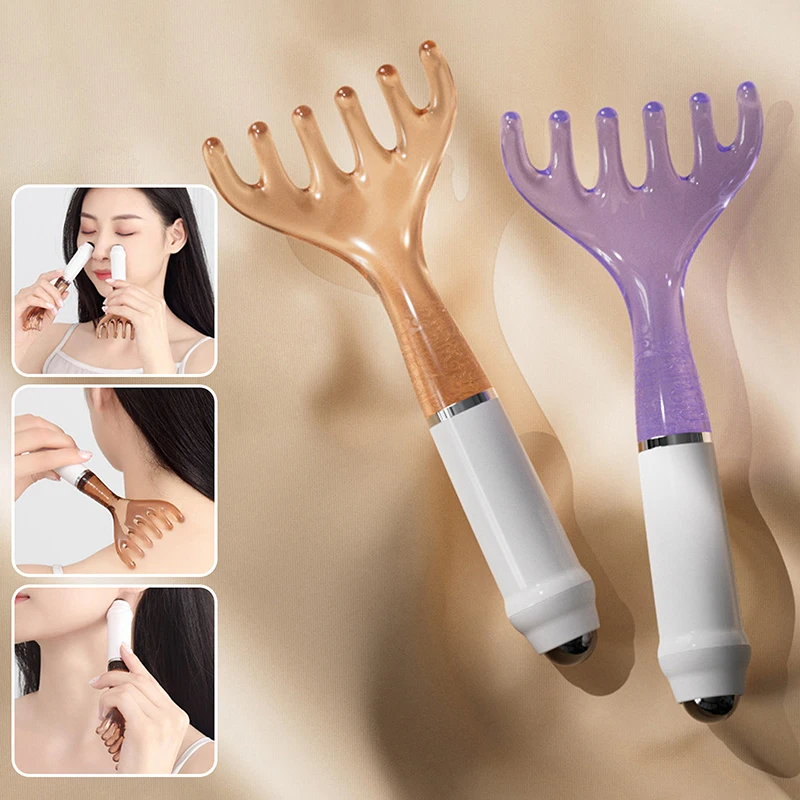 

Resin Head Caring Comb Body Meridian Massage Comb Six-Claw Gua Sha Scraping Massager Facial Gua Sha Scraping Massage Care Tool