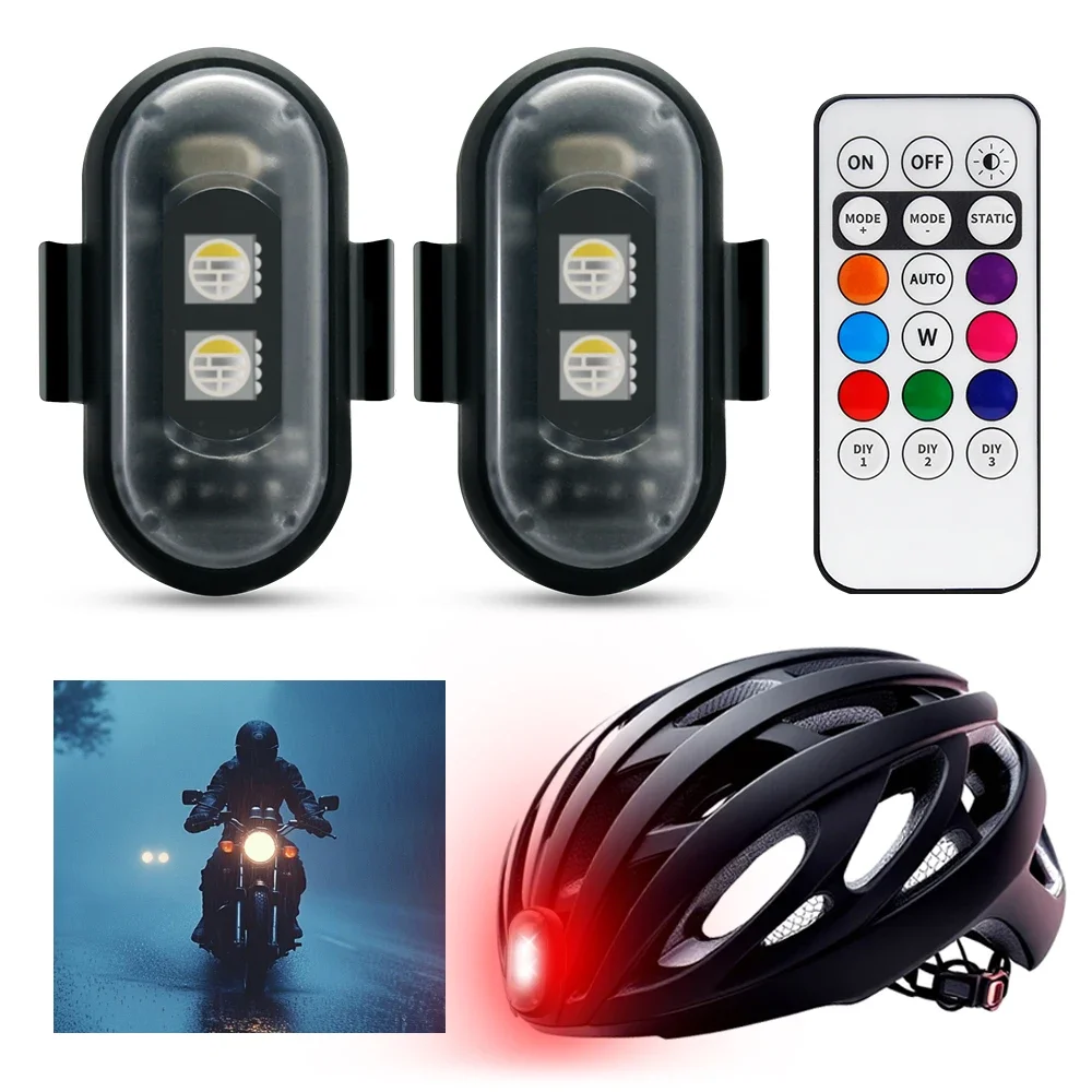 LED Moto Accessories, APP & Remote RGB Strobe Lights for Motorcycle, Waterproof Motorrad LED