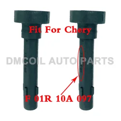 2 PCS IGNITION COIL RUBBER BOOTS WITH SPRING FOR CHERY A3 G3 E5 K50 A5 TIGGO ARRIZO QOROS 1.3L 1.6L (10-) F01R00A041 F01R00A093