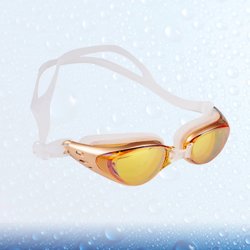 

Swimming Goggles Anti-Fog Orange Silicone Uv Protection Waterproof Adjustable Strap Adult Eyewear High Impact Resistance
