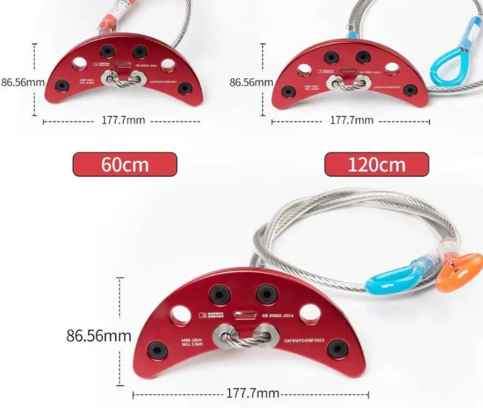 Suitable for air conditioner anchor point steel wire rope through wall hole crescent removable anchor point aerial work fixed