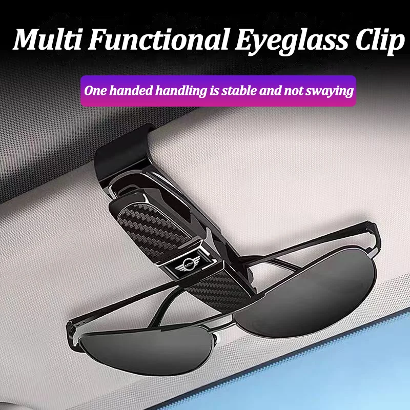 Car Glasses Clip Sun Visor Eyeglasses Sunglasses Holder Auto Interior Accessorie For Mini Cooper One JCW F54 F55 F56 R53 R55 R56