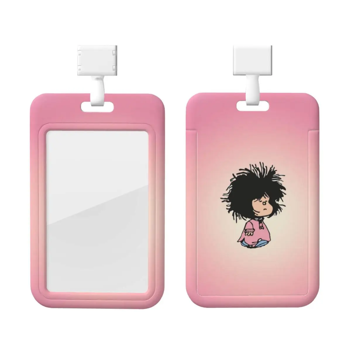 

Custom Anime Mafalda Credit Card Holders Neck Strap Lanyard ID Badge Card Holder Cartoon Quino Factories Engineers Card Holder
