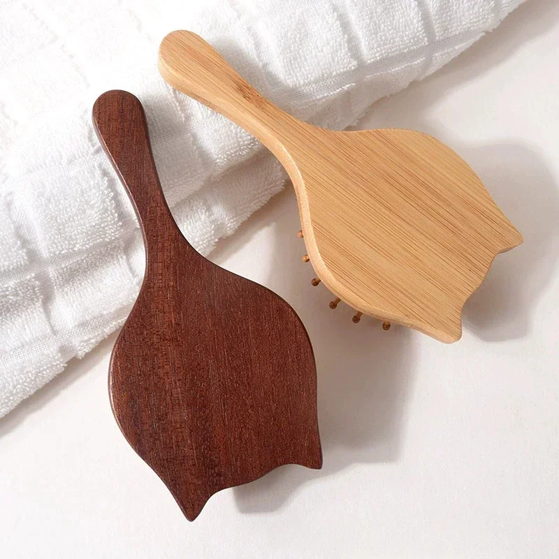 

Милая кавайная деревянная расческа для массажа кожи головы, мультяшная деревянная воздушная подушка, маленькие расчески для девочек, бамбуковые сандаловые инструменты для укладки волос