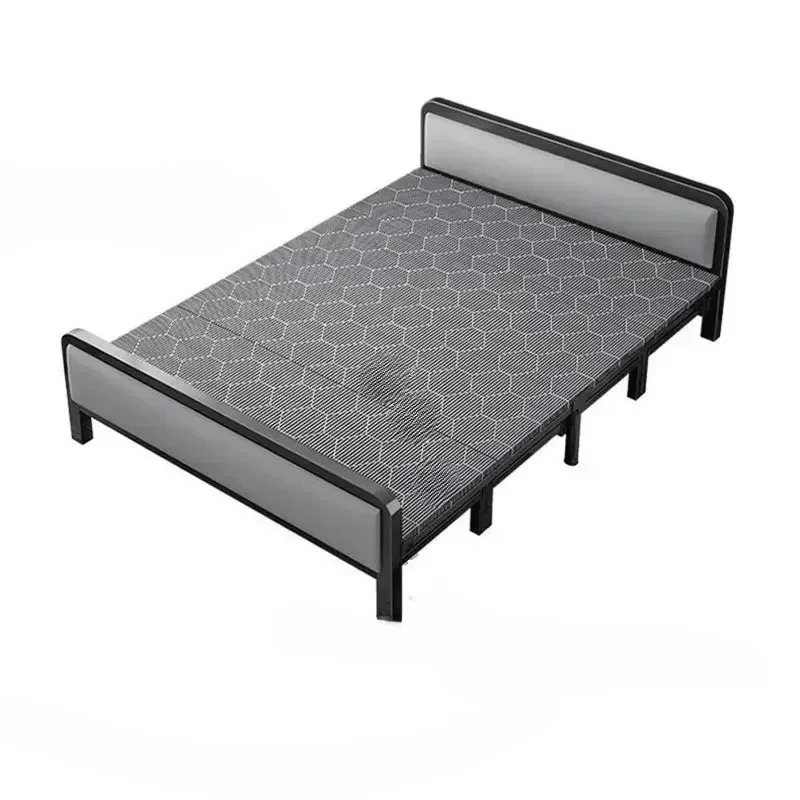 & Modern Iron Art Folding Beds Home Bedroom Furniture Minimalist Lunch Break Portable Single Foldable Bed for Office Dormitory F