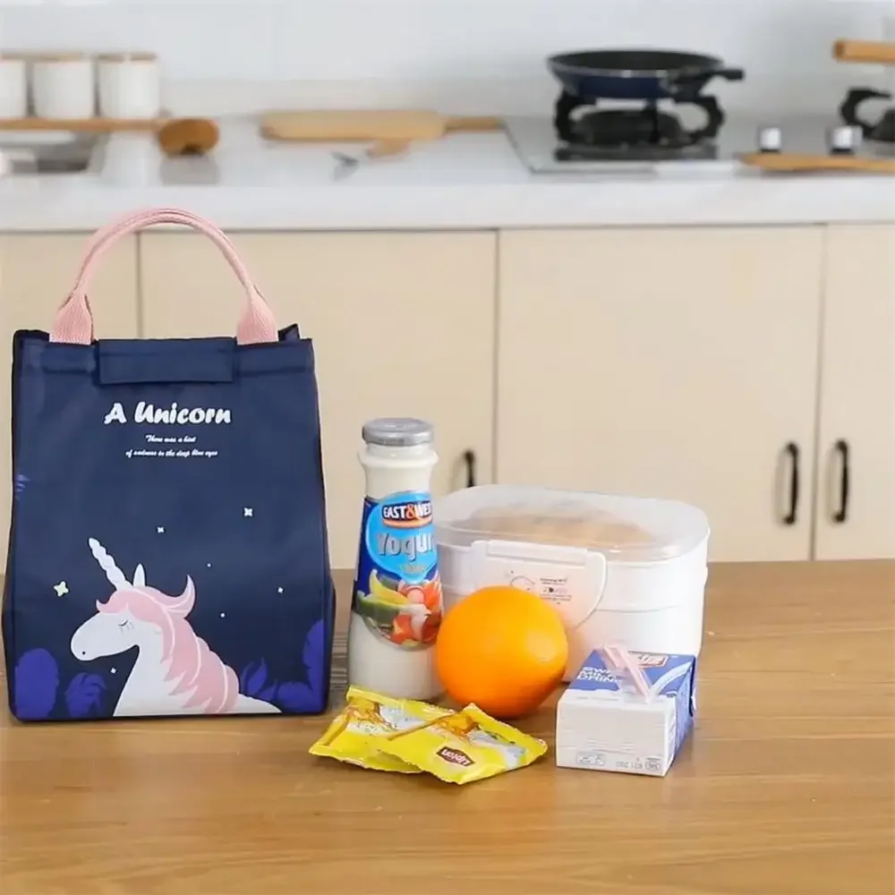 Thermal Insulated Lunch Box Thermal Breakfast Organizer Bento Pouch Dinner Insulation Bag Cartoon Cooler Lunch Bag Lunch Bag