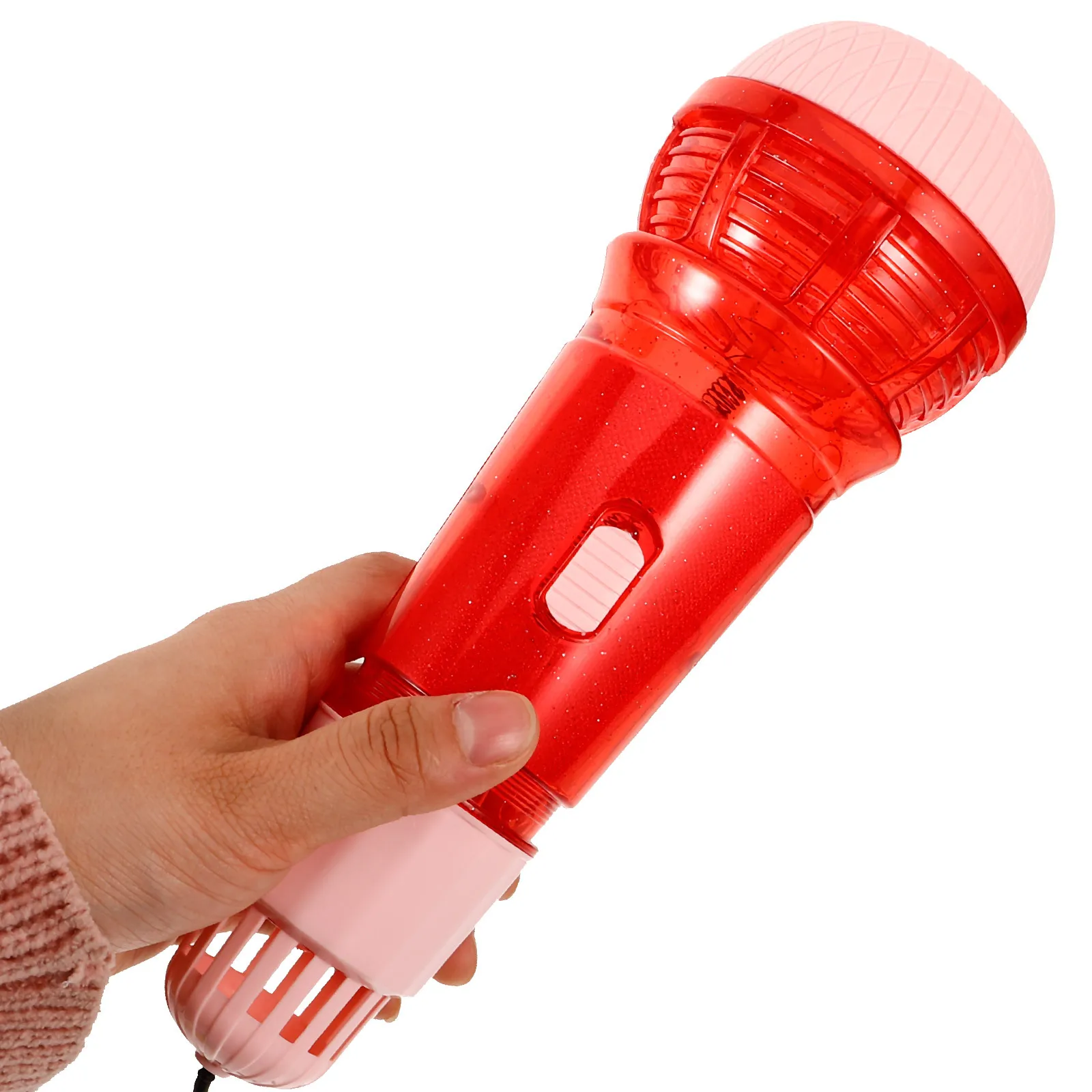 2 pçs eco microfone leve abs simulação fingir jogar karaoke crianças instrumento musical festa favor presente de aniversário