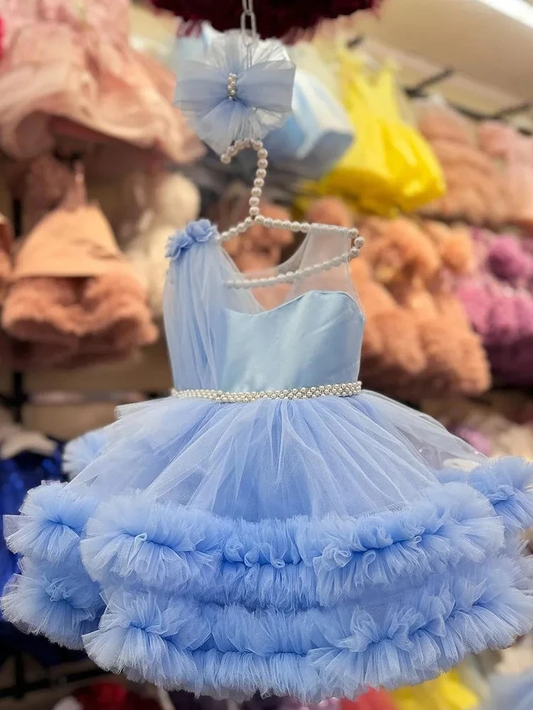 Robe de mariée en dentelle perlée pour enfants, robe de reconstitution historique pour bébé, robe de princesse pour enfants, vêtements de fête d'anniversaire pour enfants, robe élégante et éducative, 2024