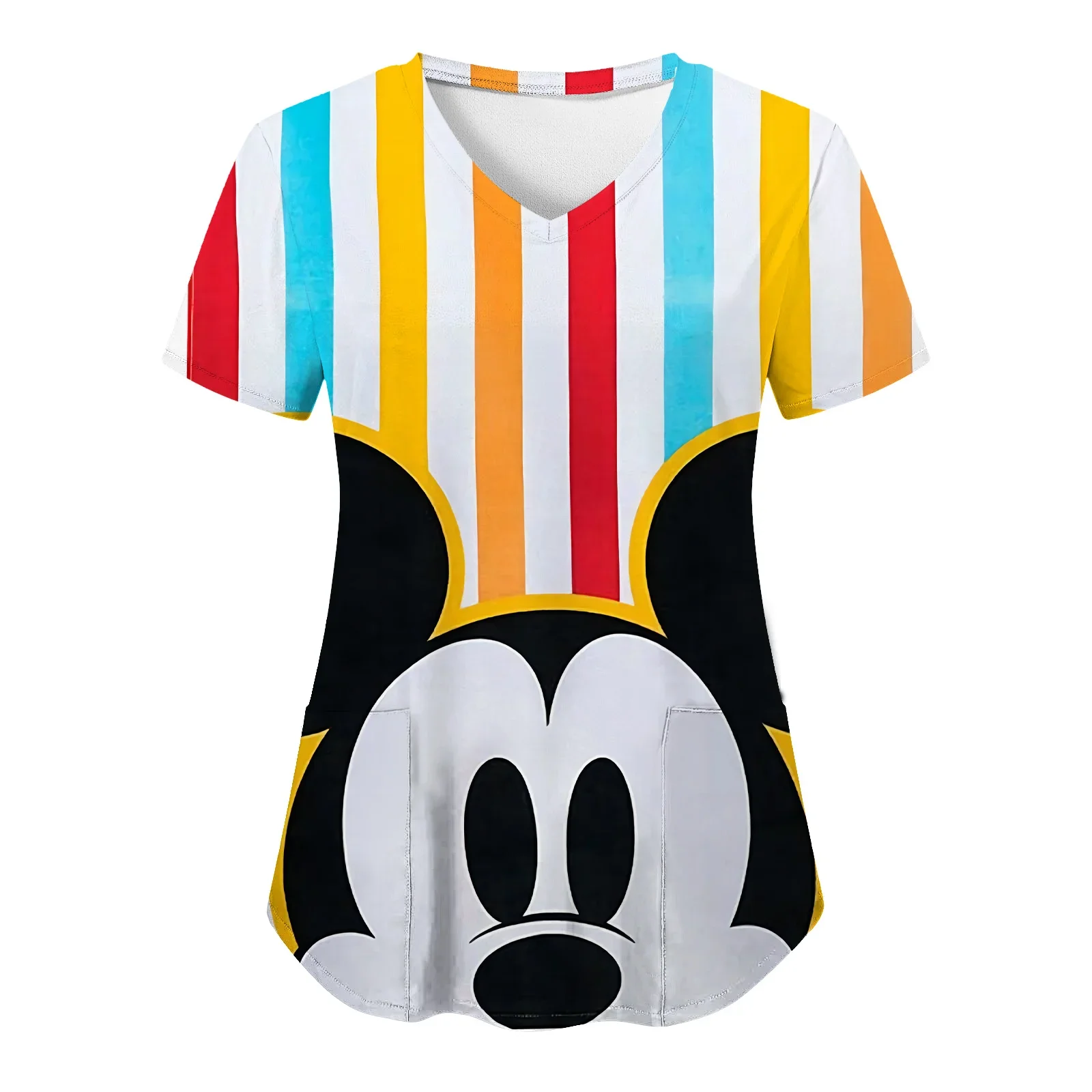 Anime Girl T-Shirt Casual Short Sleeve Summer Disney Mickey Mouse Girls' T-Shirt Baby 3d Printed Fun Children's Clothing