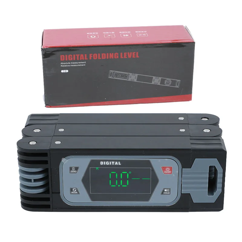 High Precision Digital Folding Level Ruler, Multi-Angle Magnetic Measuring Tool For Woodworking Home Decoration