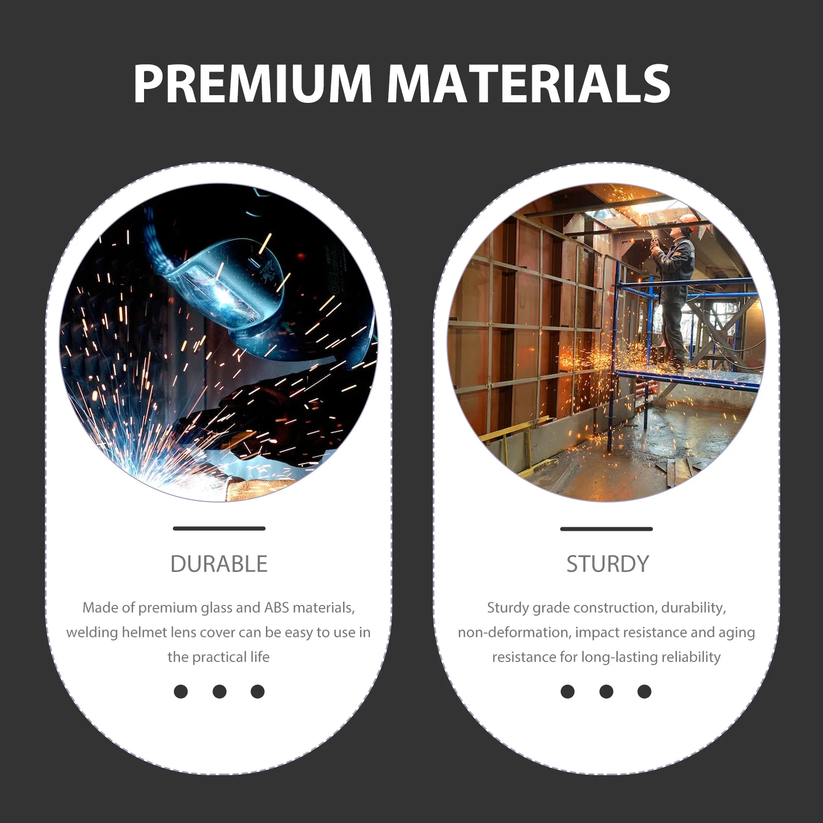 

1 Pair Clear Magnifying Welding Lens 1.0 For Welding Cutting Arc Plasma Uv Protection Anti-Glare Eye Shield Durable