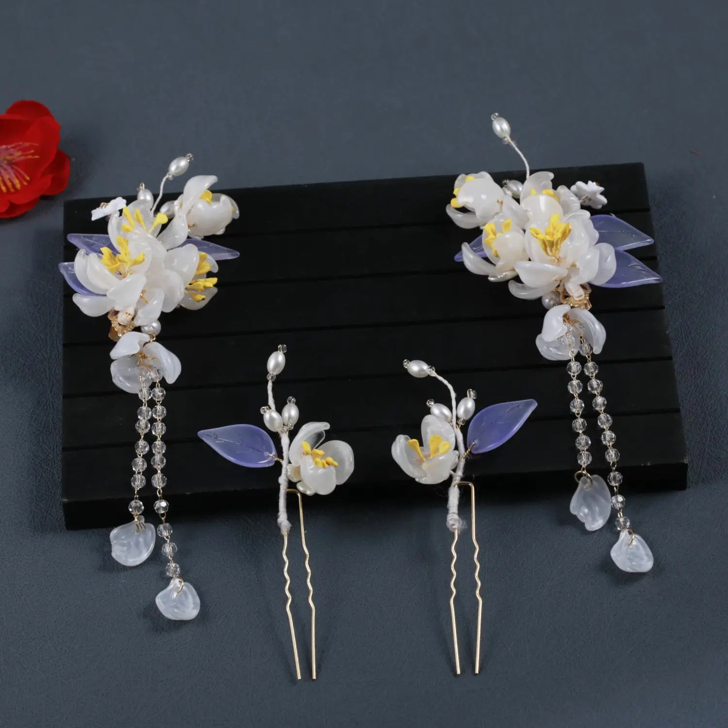 

A set of antique headgear, super fairy classical Hanfu retro hairpin.