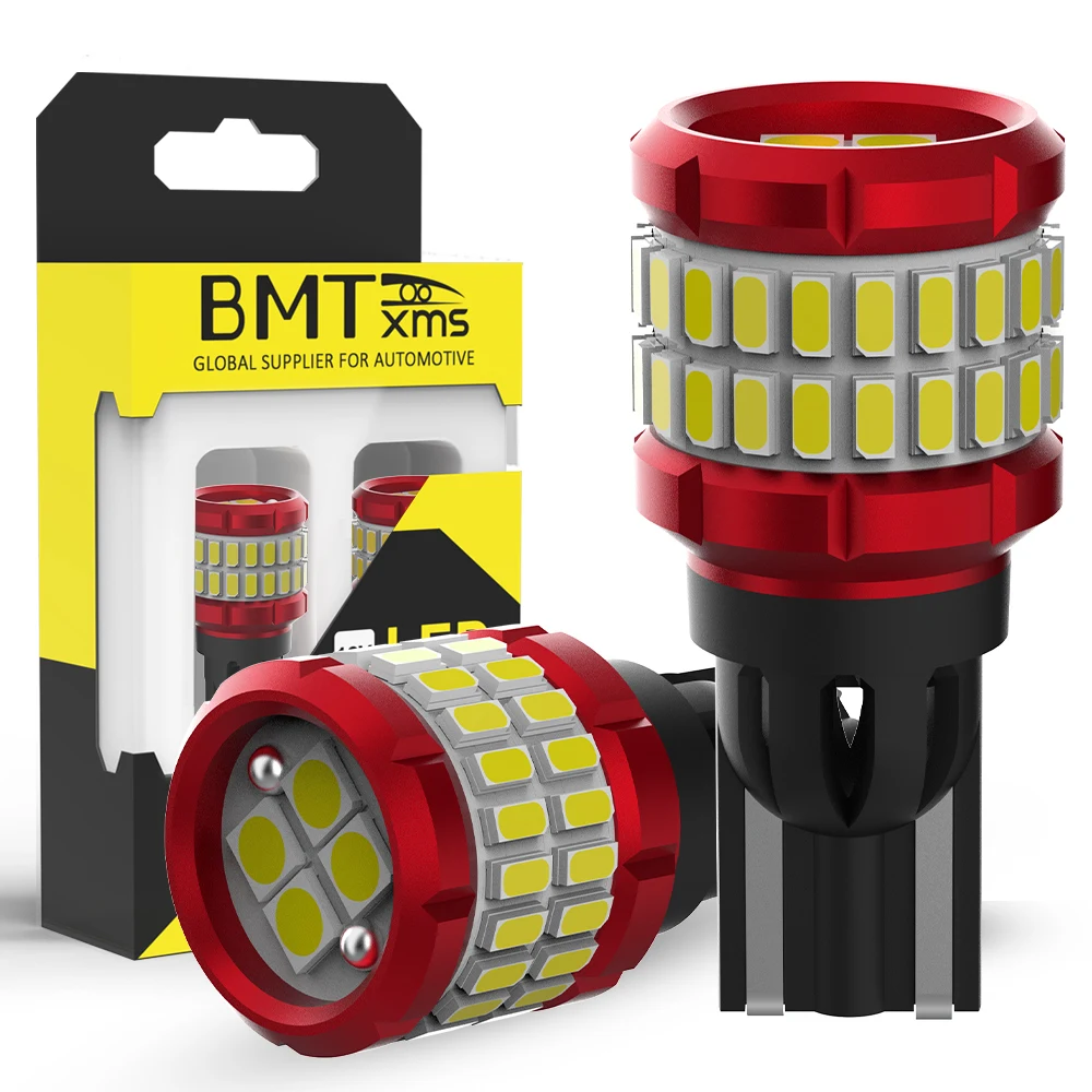 Bmtxms 2x t15 w16w led canbus lâmpada t10 w5w backup luz reversa 921 lâmpada do carro xenon 6000k branco para vw opel suzuki peugeot toyota