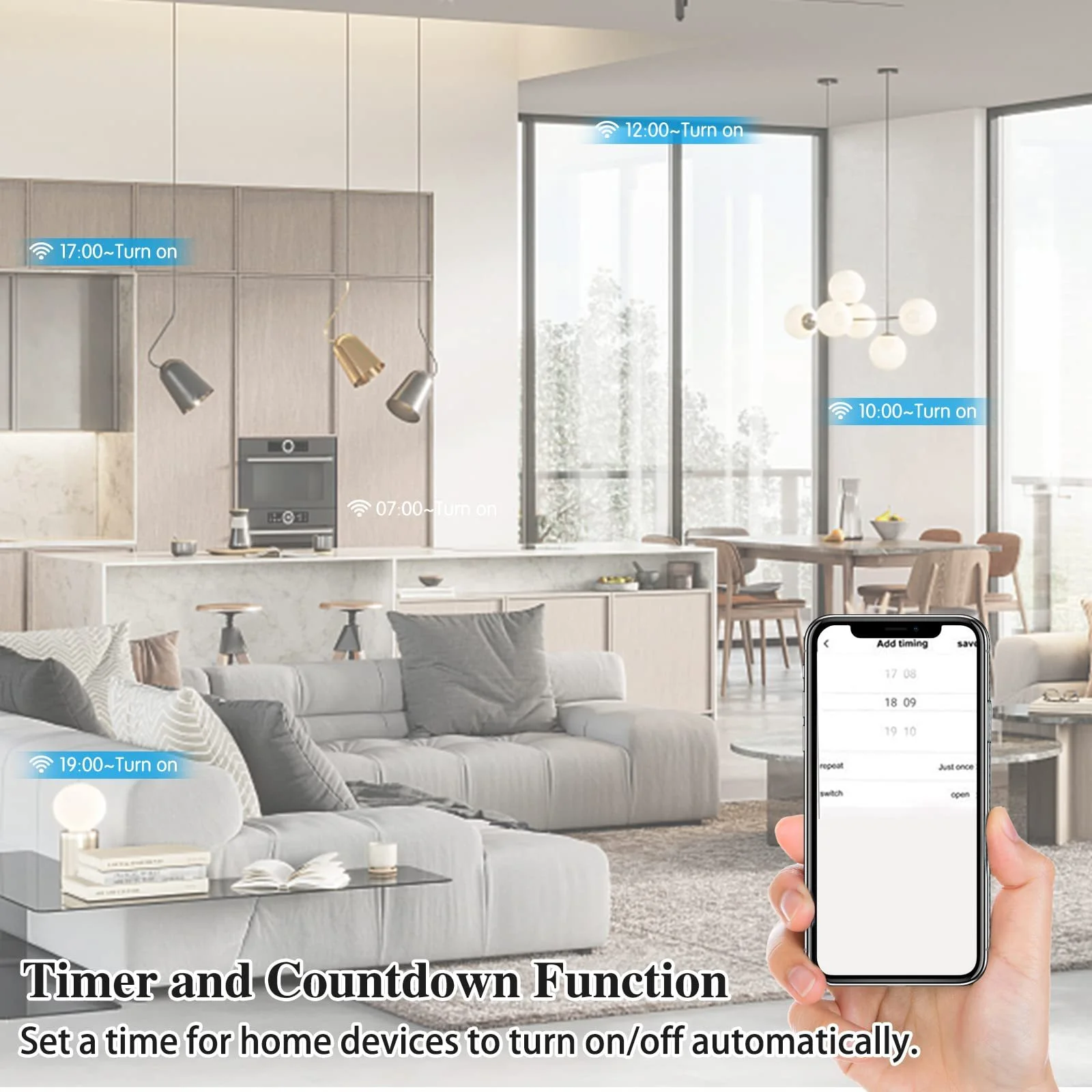 WiFi Smart Plug mit Energie überwachung, 16a Smart Outlet Socket Timer Schalter, arbeiten mit Apple Homekit Siri, Alexa 、 Google Home