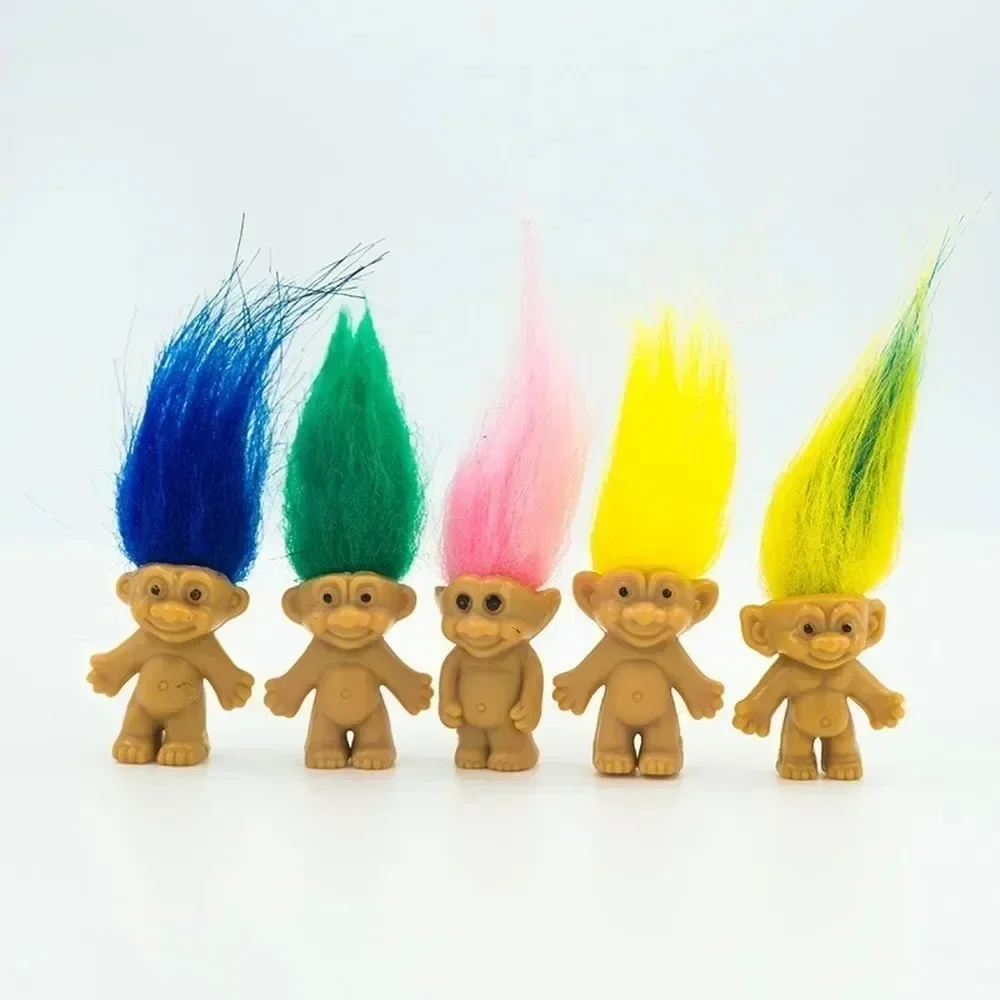 10Pcs/Bag Mini Trolls Dolls Anime Action Figure Colorful Hair Family Members Model Collection Kids Toys for Children's Gift 2025 image 6