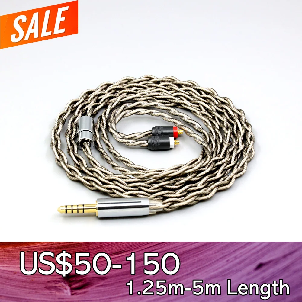 99% Pure Silver + Graphene Silver Plated Shield Earphone Cable For Sony XBA-H2 XBA-H3 XBA-Z5 xba-A3 xba-A2 LN007931