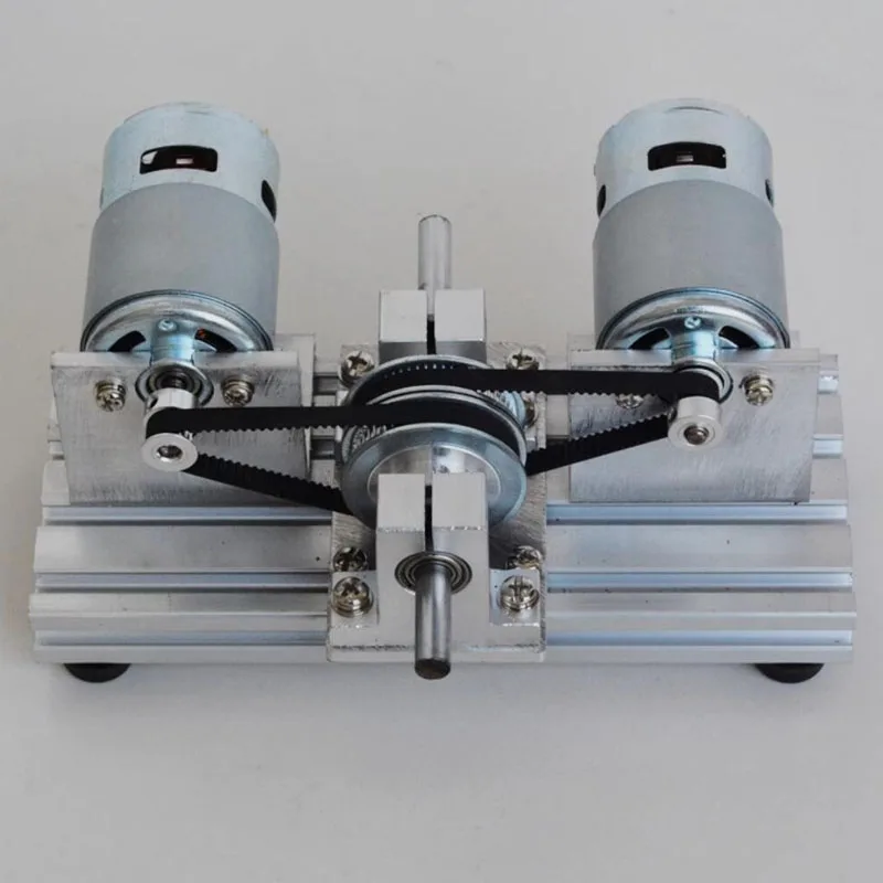 895 DC Motor - Dual Spindle Motor Drive Kit, High Torque, Timing Pulley, 60 Tooth Synchronous Wheel