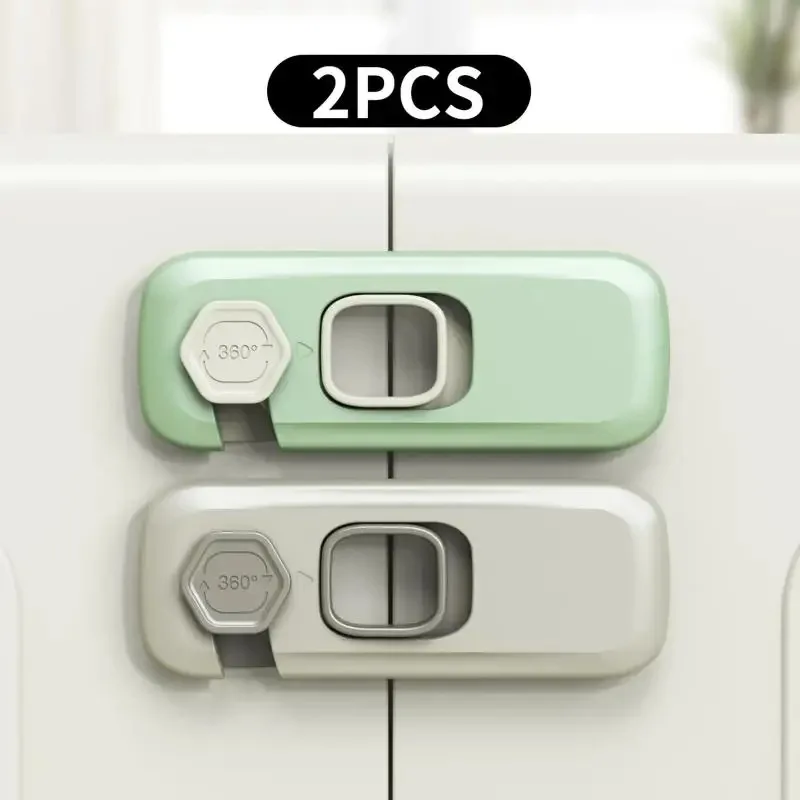 Freezer Door 1/2Pcs Child Cabinet Safety Lock Home Refrigerator Toddler Kids Lock Fridge Catch Lock For Baby Safety Child Lock