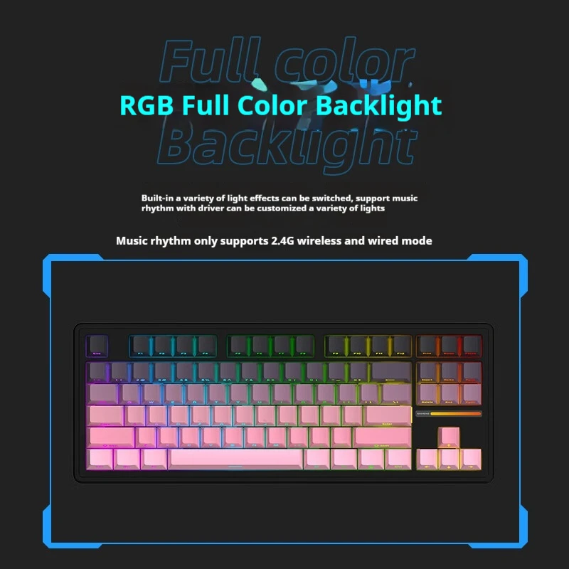 Xinmeng M87prov2 Customized Mechanical Keyboard Hot Swap 3 Mode Wireless Bluetooth Wired Gasket Side Engraved Esports Keyboard