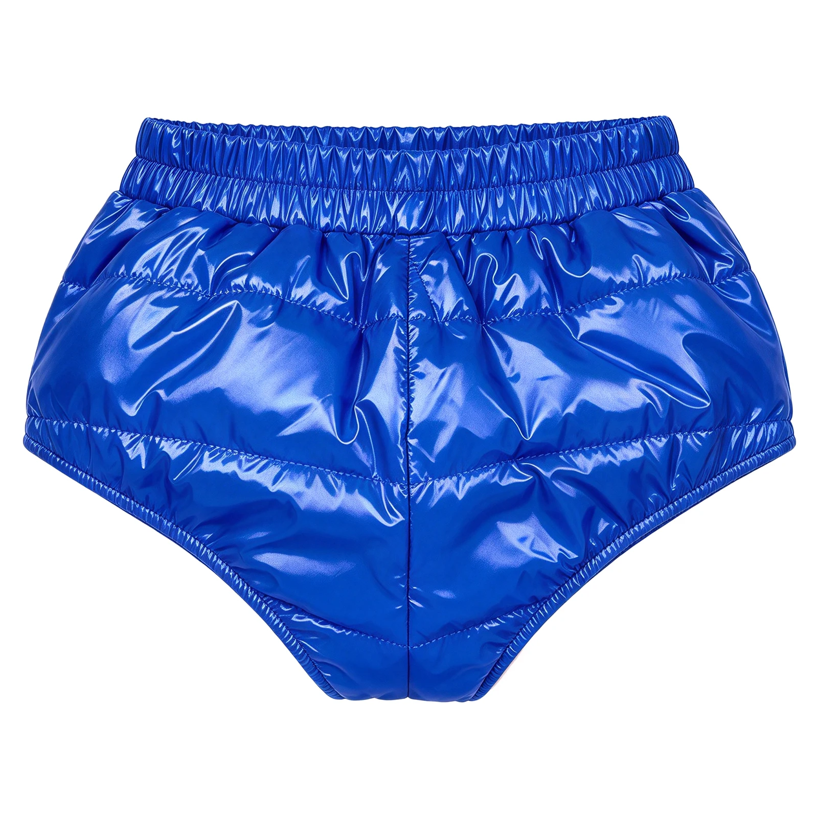 Kids Boys Girls Adaptive Padded Nappy Briefs Underwear Glossy Elastic Waistband Press Front Buttons Crotch Diaper Cover Panties