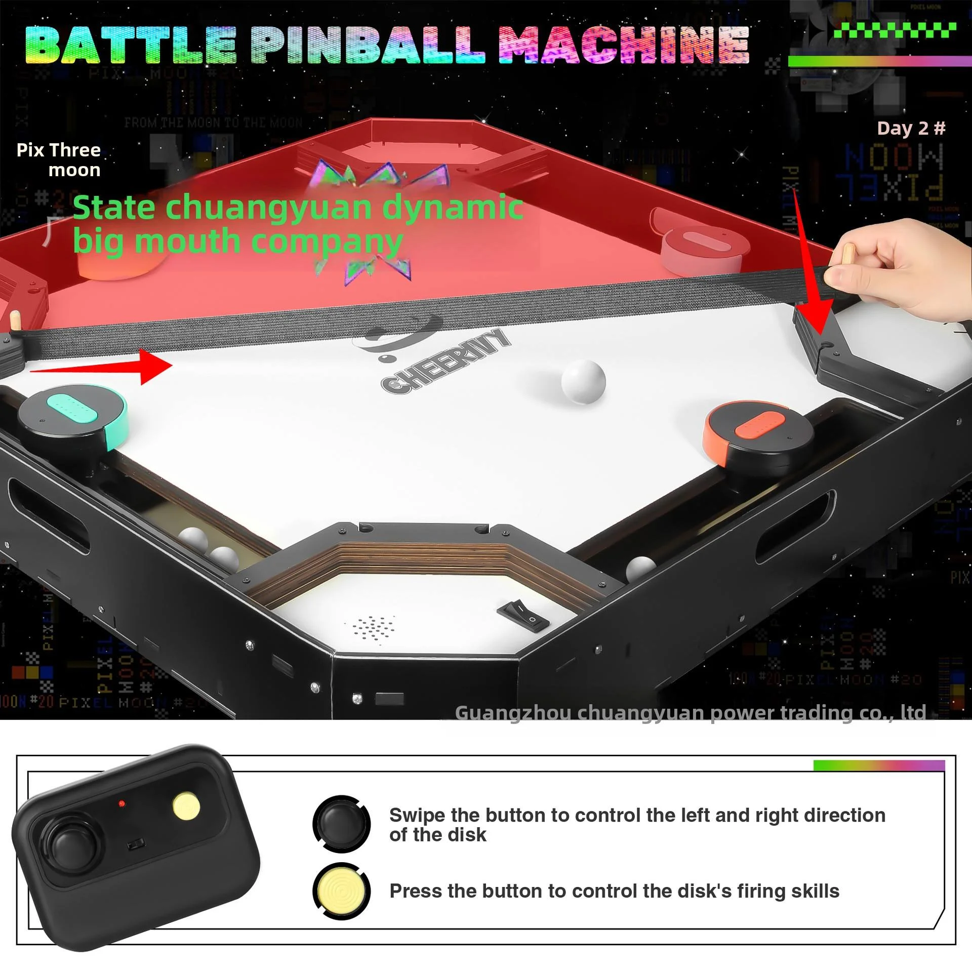 TBFIT Family Entertainment Wooden Pinball Machine Battle Game with Electronic Scoring for Two Three Four Players Handheld Games