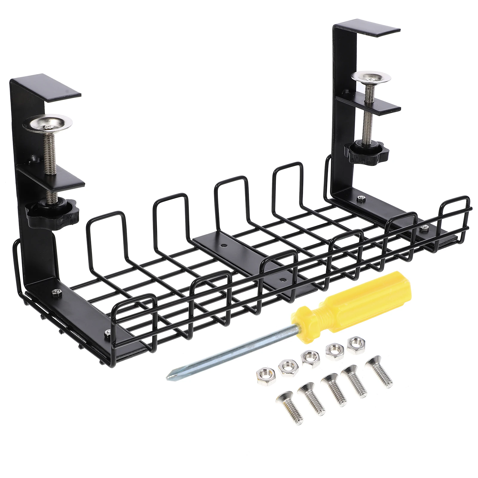 

Wire Storage Rack Cable Management Shelf Durable Iron Material Home Storage Under Desk Organizer Practical Use Simple Design