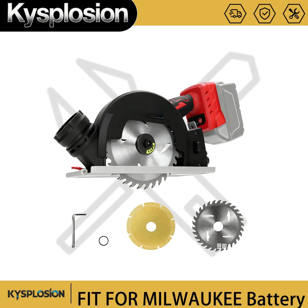 Sierra Circular sin escobillas, sierra eléctrica inalámbrica, ángulo ajustable, herramienta de carpintería, corte de Metal y madera para batería Milwaukee de 18V