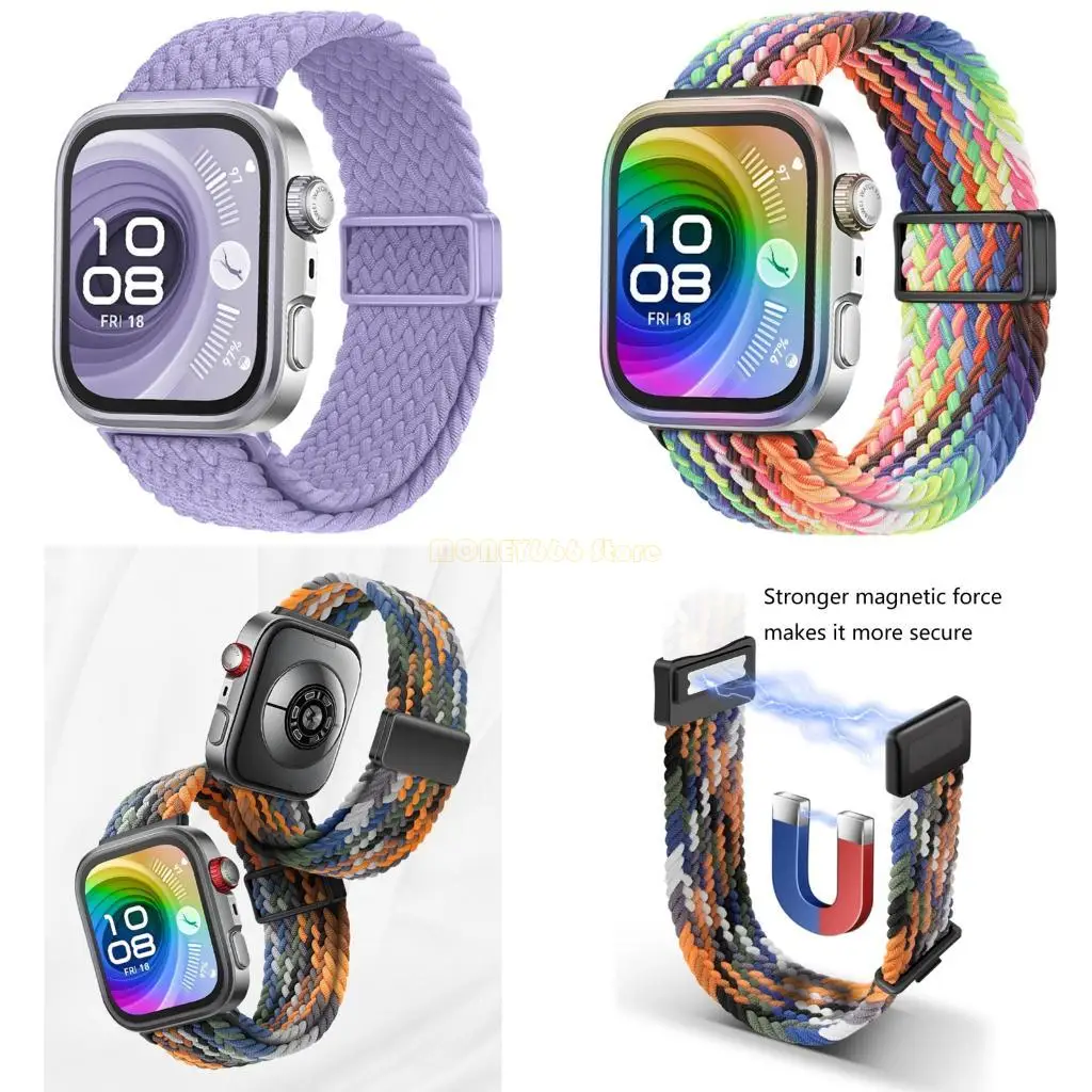 

F62C Многоцветный нейлоновый фитнес-браслет Простая установка Прочный для fit3/4/4Pro