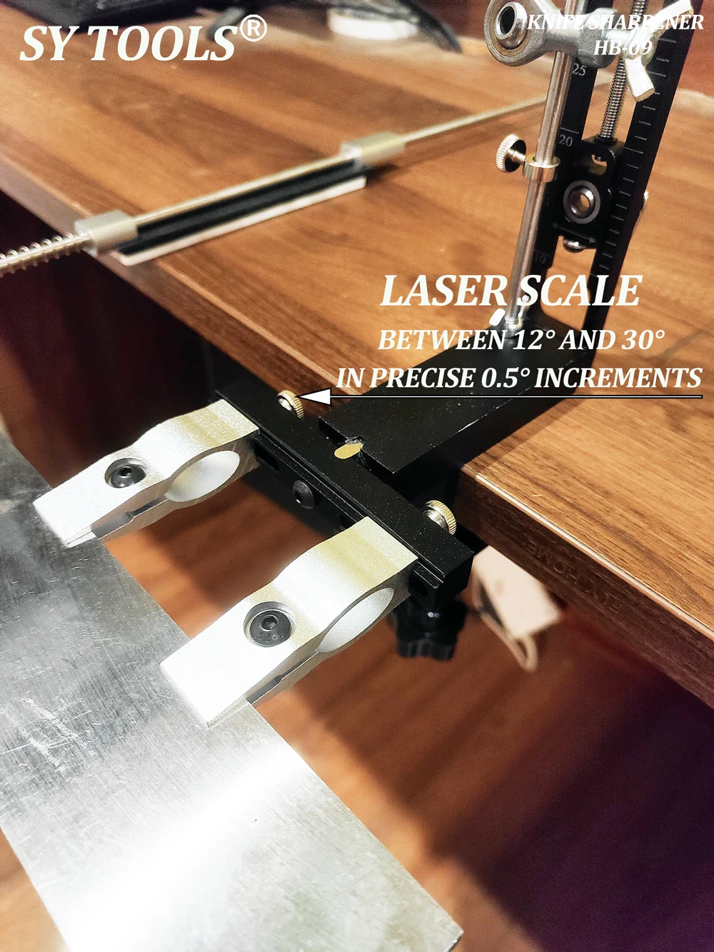 

Adjustable Angle Fixed-Angle Knife Sharpener Mechanical Hand Knife Sharpening Device - Model HB-09