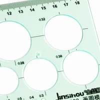 Brand New Green Geometric Template Ruler Mapping Drawing Tools Ruler Suitable For Student School Stationery 6