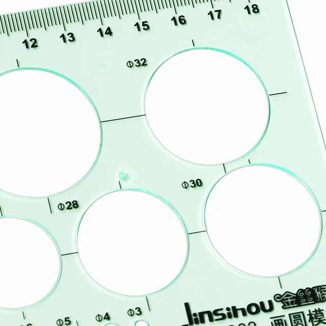 Brand New Green Geometric Template Ruler Mapping Drawing Tools Ruler Suitable For Student School Stationery 6