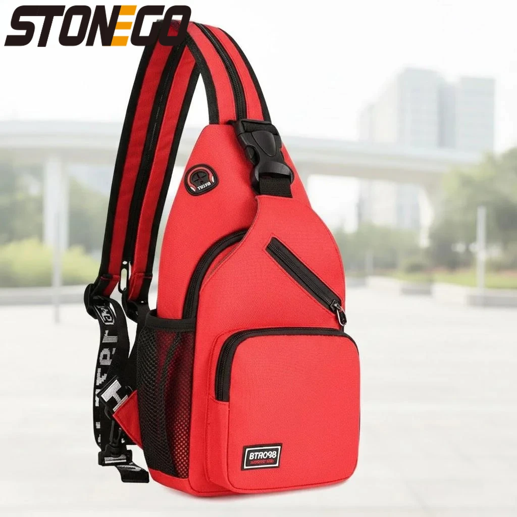

Messenger Shoulder Backpack Multi-functional Travel Bag with Headphone Hole for Men and Women