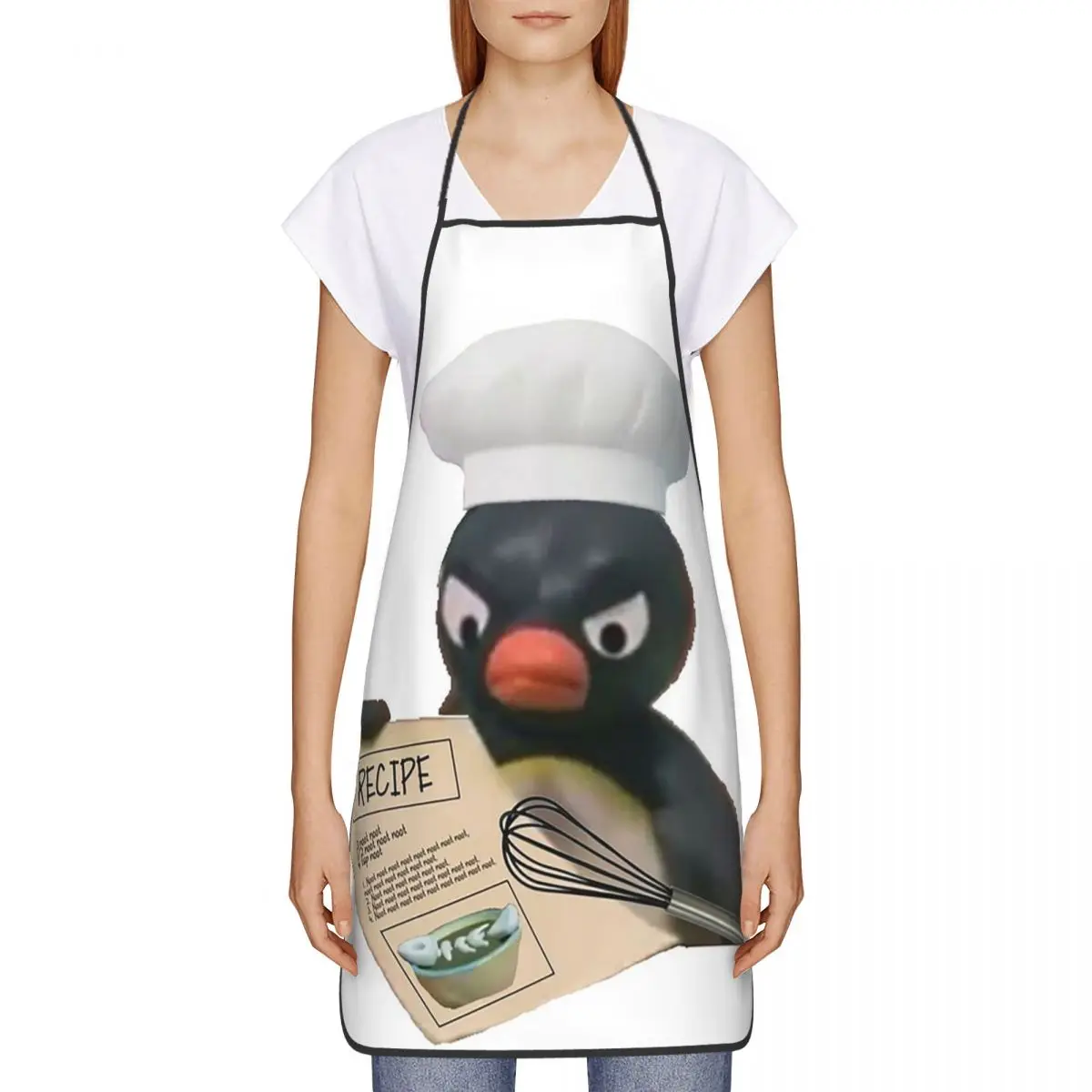 

Angry Pingu Penguin Pingu Noot забавный мем комедийный фартук шеф-повар кулинария выпечка Tablier водонепроницаемый нагрудник кухонный сарафан для чистки