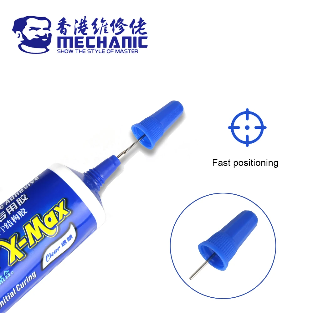 Mechanic X-MAX 50ML PP Structural Adhesive Black Transparent Glue For Phone Touch Screen Middle Frame Bracket Bonding