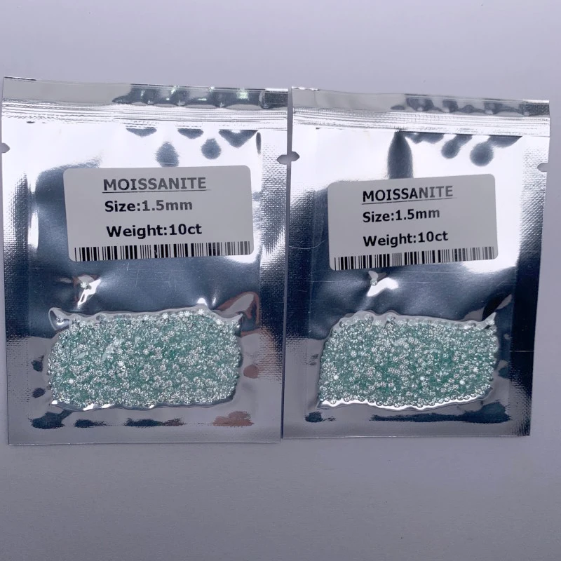 

1Carat Wholesale Size Price 0.8~2.8mm Blue Green Round Cut Lab Grown Loose Moissanite Stone Matching Stones Jewelry DIY Material