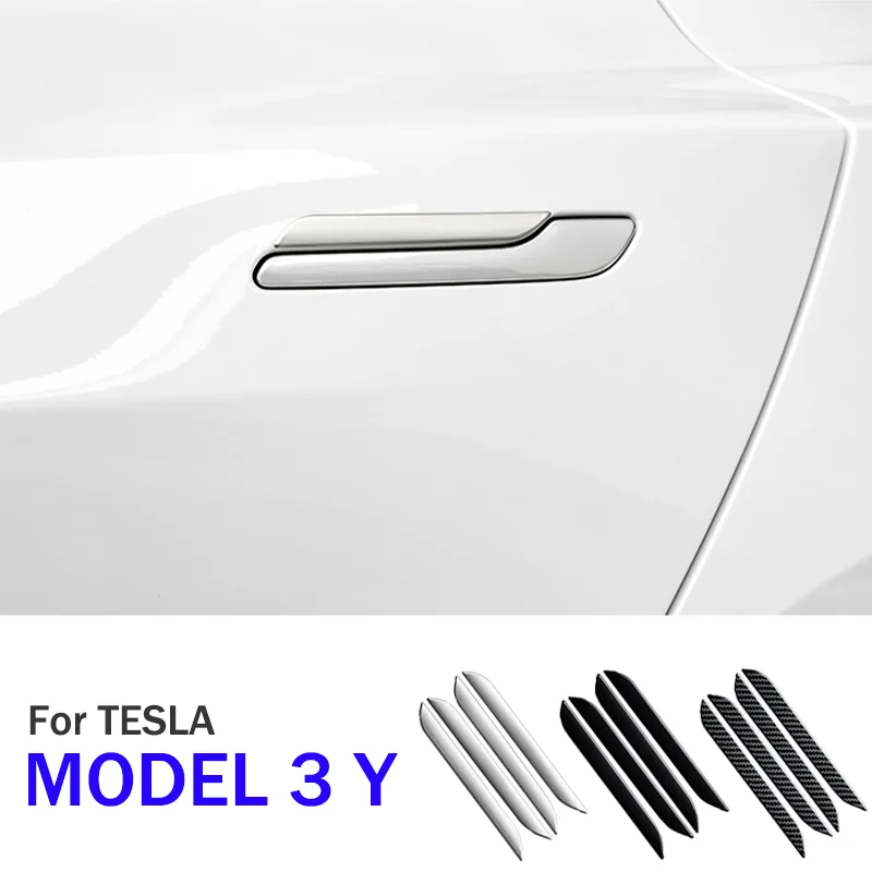 

For TESLA Model 3 Y Exterior Accessories Car Door Handle Wrap Cover Sticker